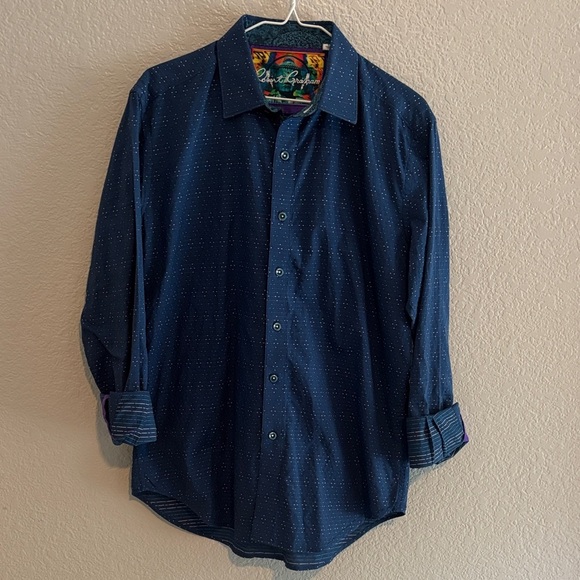 Robert Graham Blue Button-Up Shirt - Picture 1 of 9